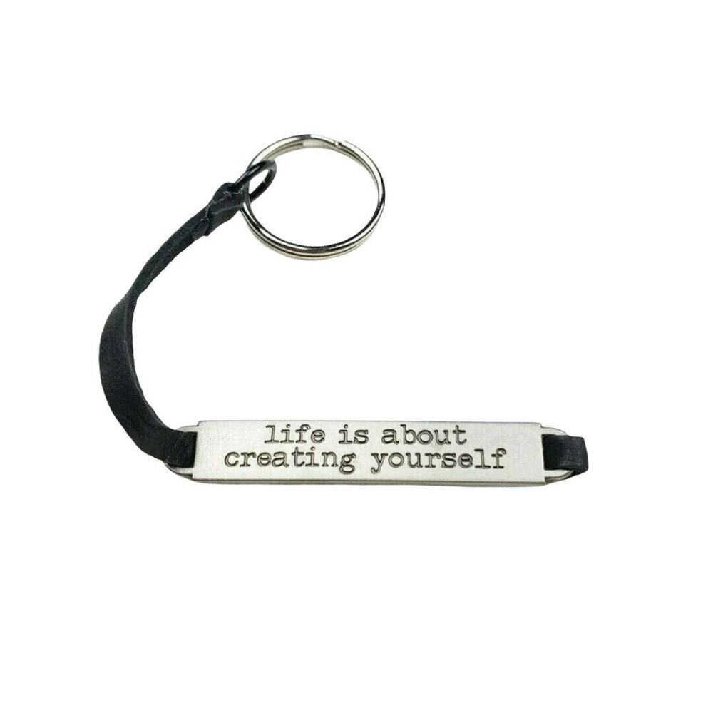 Life is‎ About Creating Yourself Keychain Graduation Goals Motivational Handmade